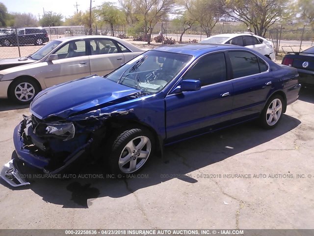 19UUA56812A019910 - 2002 ACURA 3.2TL TYPE-S BLUE photo 2