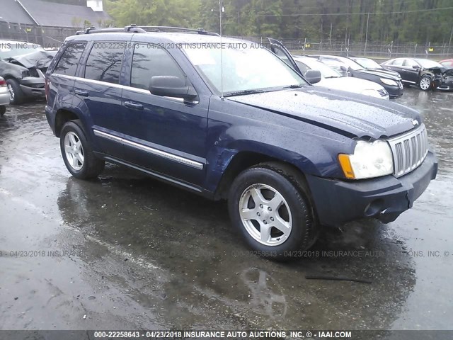 1J4HS58N35C656185 - 2005 JEEP GRAND CHEROKEE LIMITED BLUE photo 1