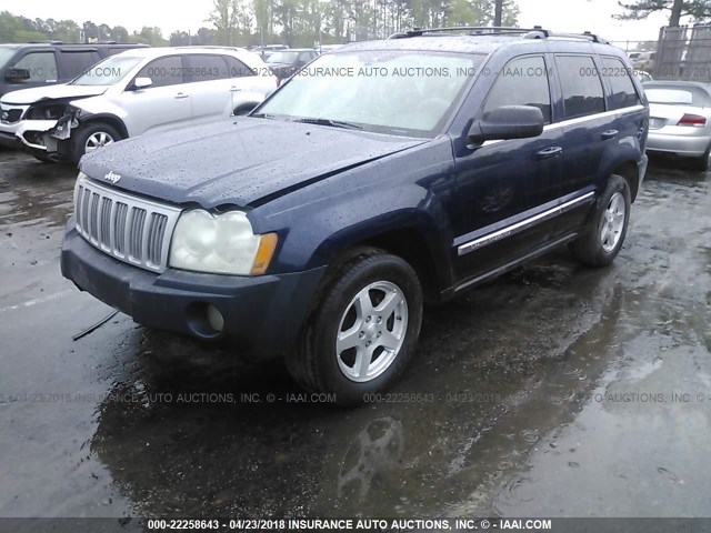 1J4HS58N35C656185 - 2005 JEEP GRAND CHEROKEE LIMITED BLUE photo 2