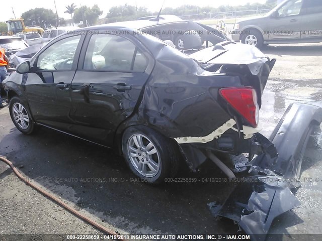 1G1JA5SH8C4135038 - 2012 CHEVROLET SONIC LS 黑色 照片 3