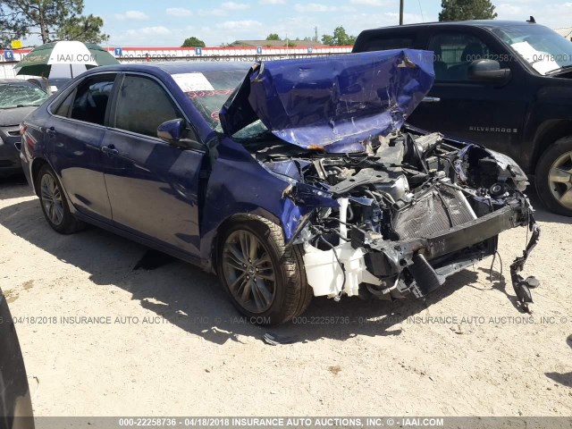 4T1BF1FK7FU908979 - 2015 TOYOTA CAMRY LE/XLE/SE/XSE 蓝色 照片 1