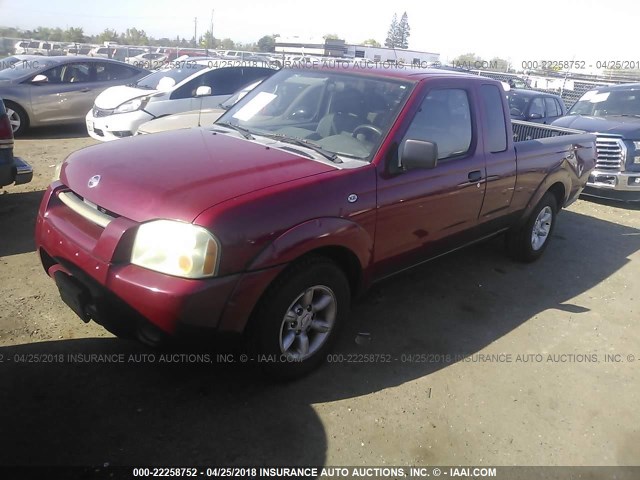 1N6DD26TX3C400036 - 2003 NISSAN FRONTIER KING CAB XE RED photo 2