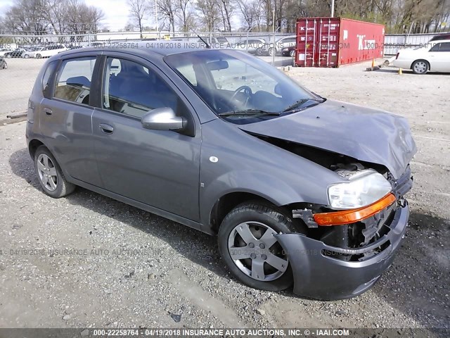 KL1TD66617B780743 - 2007 CHEVROLET AVEO LS SILVER photo 1