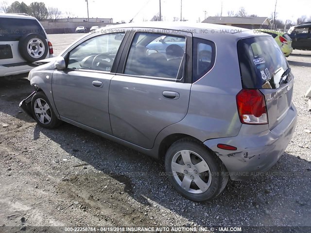 KL1TD66617B780743 - 2007 CHEVROLET AVEO LS SILVER photo 3