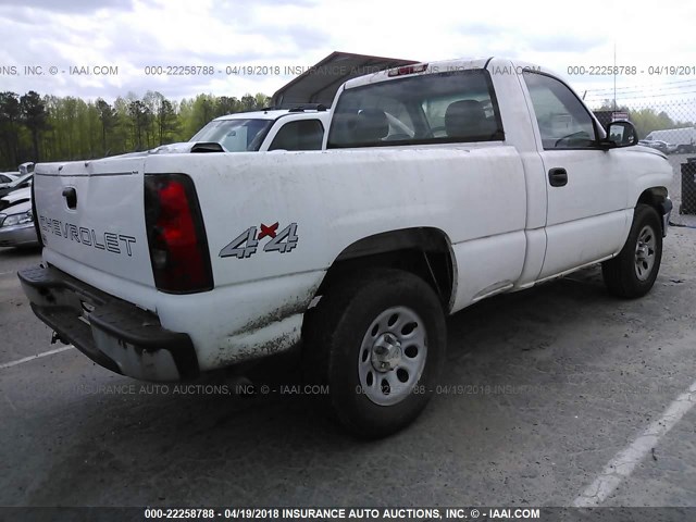 3GCEK14XX6G190570 - 2006 CHEVROLET SILVERADO K1500 WHITE photo 4