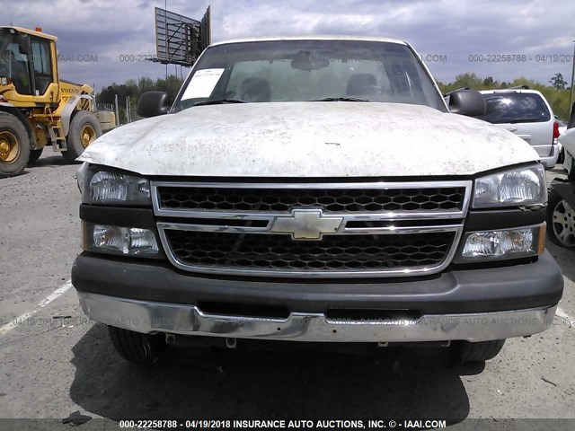 3GCEK14XX6G190570 - 2006 CHEVROLET SILVERADO K1500 WHITE photo 6