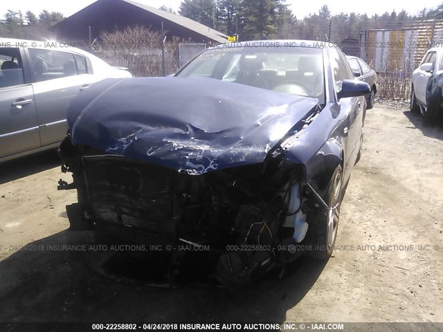 WAUDF78E28A090635 - 2008 AUDI A4 2.0T QUATTRO BLUE photo 6