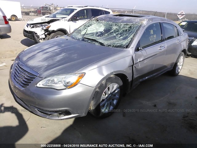 1C3CCBCG0DN632793 - 2013 CHRYSLER 200 LIMITED SILVER photo 2