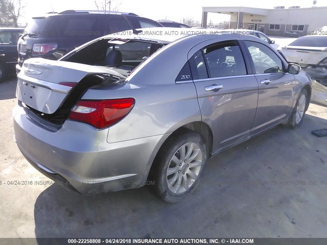 1C3CCBCG0DN632793 - 2013 CHRYSLER 200 LIMITED SILVER photo 4