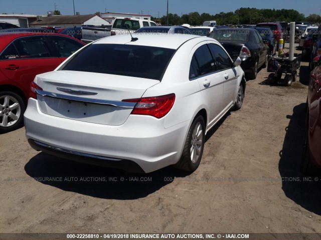 1C3CCBBB3CN144779 - 2012 CHRYSLER 200 TOURING WHITE photo 4