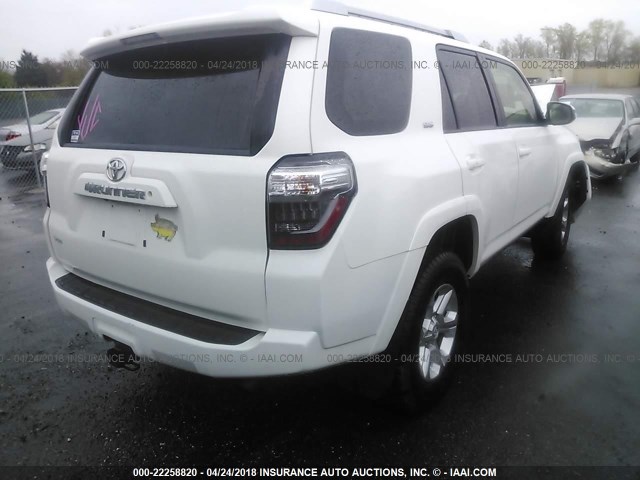 JTEBU5JR8E5177974 - 2014 TOYOTA 4RUNNER SR5/LIMITED/TRAIL WHITE photo 4