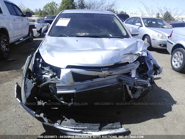 1G1PE5SB6D7174091 - 2013 CHEVROLET CRUZE LT SILVER photo 6