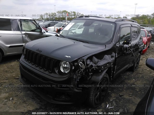 ZACCJBBT8GPD44287 - 2016 JEEP RENEGADE LATITUDE BLACK photo 2