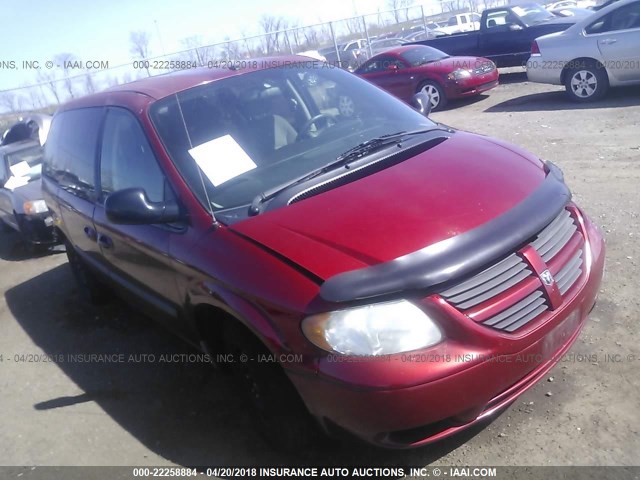 1D4GP45R76B738449 - 2006 DODGE CARAVAN SXT MAROON photo 1