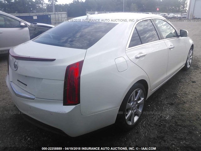 1G6AB5RA4D0142190 - 2013 CADILLAC ATS LUXURY WHITE photo 4