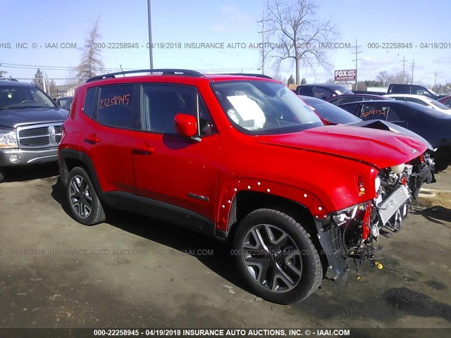 ZACCJBBB0HPF06678 - 2017 JEEP RENEGADE LATITUDE RED photo 1