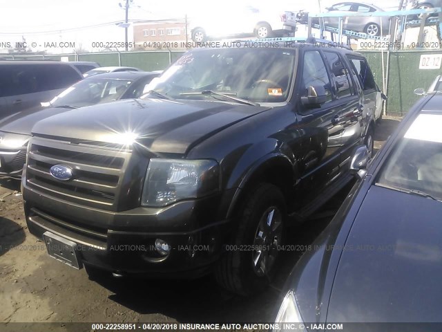 1FMFK20578LA47446 - 2008 FORD EXPEDITION EL LIMITED BROWN photo 2