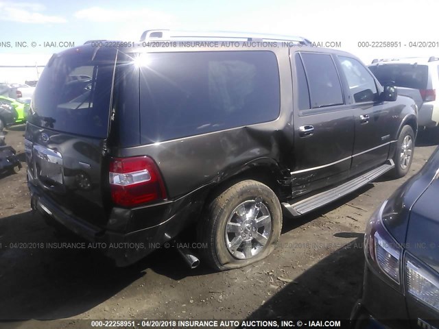 1FMFK20578LA47446 - 2008 FORD EXPEDITION EL LIMITED BROWN photo 4