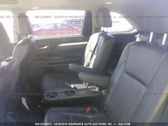 5TDJKRFH0FS173927 - 2015 TOYOTA HIGHLANDER XLE შავი ფოტო 8