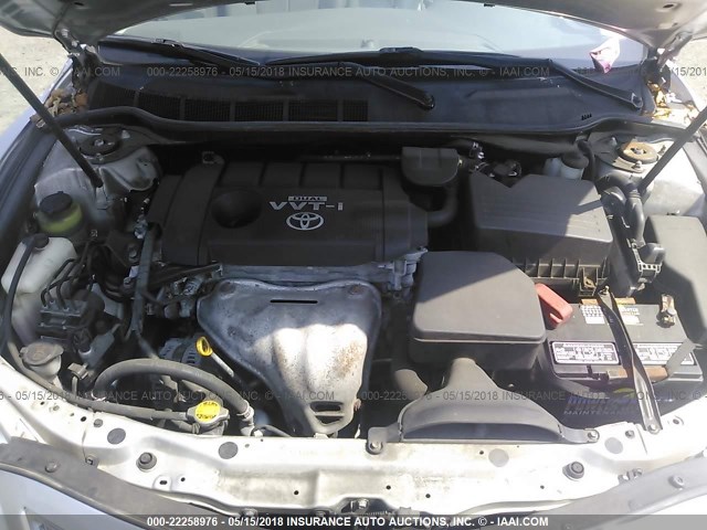 4T1BF3EK8AU065767 - 2010 TOYOTA CAMRY SE/LE/XLE 银色 照片 10