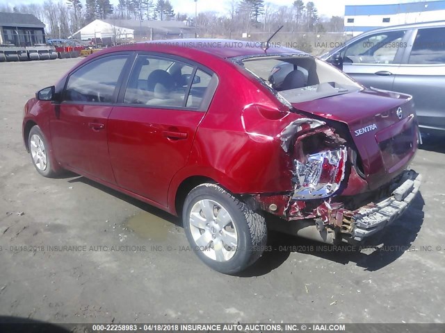 3N1AB61E69L627087 - 2009 NISSAN SENTRA 2.0/2.0S/2.0SL RED photo 3