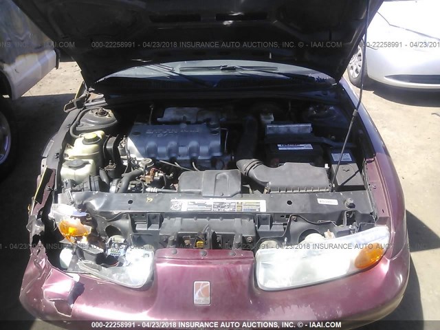 1G8ZH528X2Z182671 - 2002 SATURN SL1 BURGUNDY photo 10