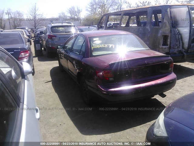 1G8ZH528X2Z182671 - 2002 SATURN SL1 BURGUNDY photo 3