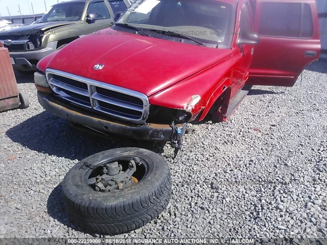 1B4HR48Z02F141375 - 2002 DODGE DURANGO SLT RED photo 6