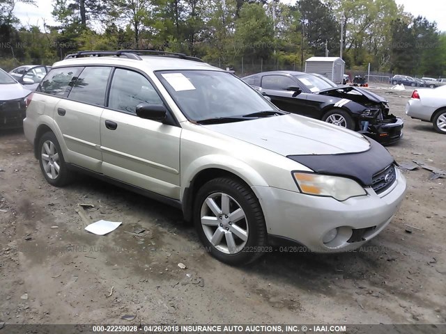 4S4BP61C777336242 - 2007 SUBARU LEGACY OUTBACK 2.5I GREEN photo 1