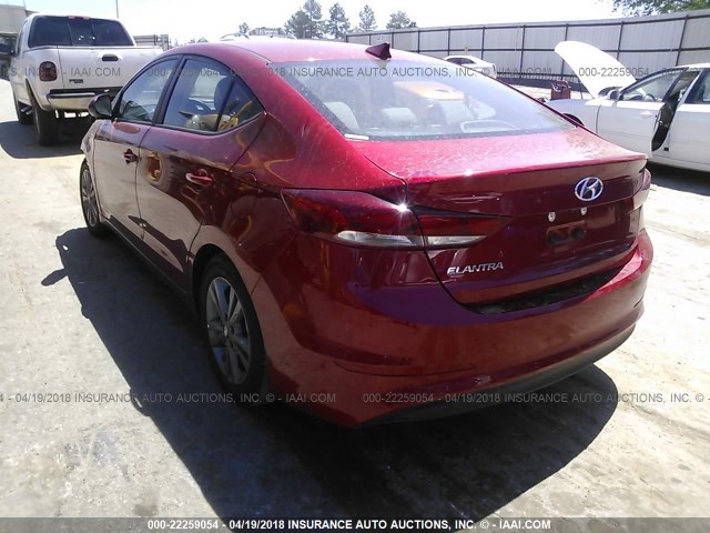 5NPD84LF9JH300884 - 2018 HYUNDAI ELANTRA SEL/VALUE/LIMITED RED photo 3