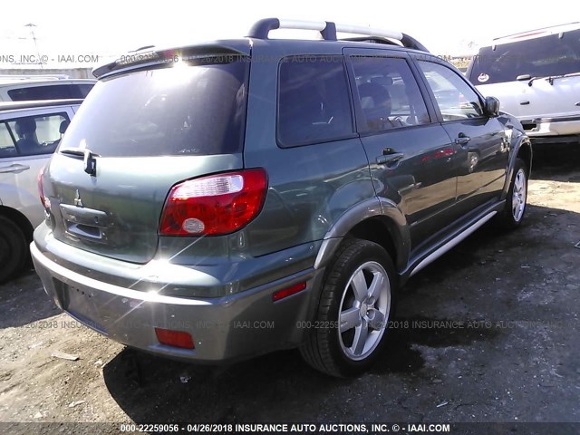 JA4LZ41F75U003825 - 2005 MITSUBISHI OUTLANDER XLS GREEN photo 4