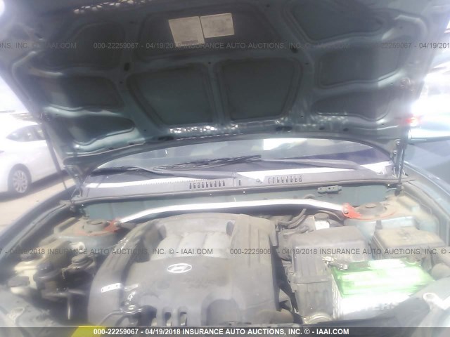 KM8SC13D72U286862 - 2002 HYUNDAI SANTA FE GLS/LX GREEN photo 10