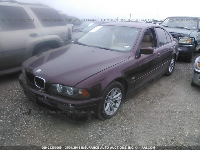 WBADT63441CF07025 - 2001 BMW 530 I AUTOMATIC MAROON photo 2