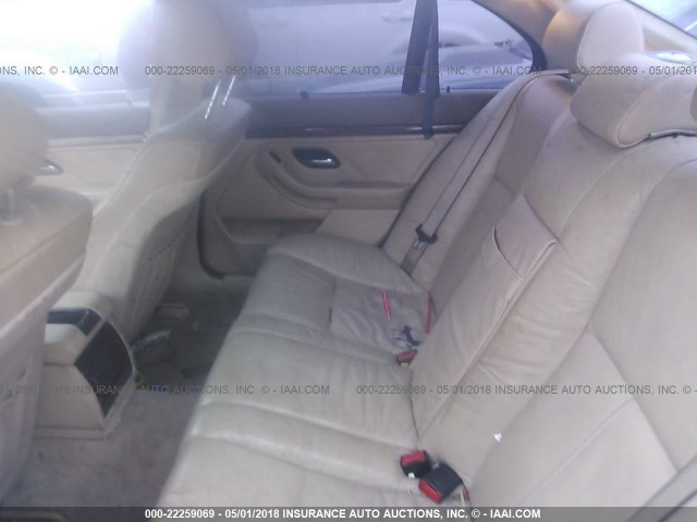 WBADT63441CF07025 - 2001 BMW 530 I AUTOMATIC MAROON photo 8