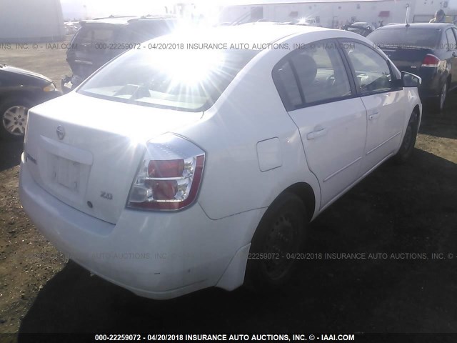 3N1AB61E67L701007 - 2007 NISSAN SENTRA 2.0/2.0S/2.0SL WHITE photo 4