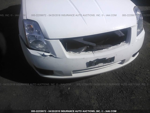 3N1AB61E67L701007 - 2007 NISSAN SENTRA 2.0/2.0S/2.0SL WHITE photo 6