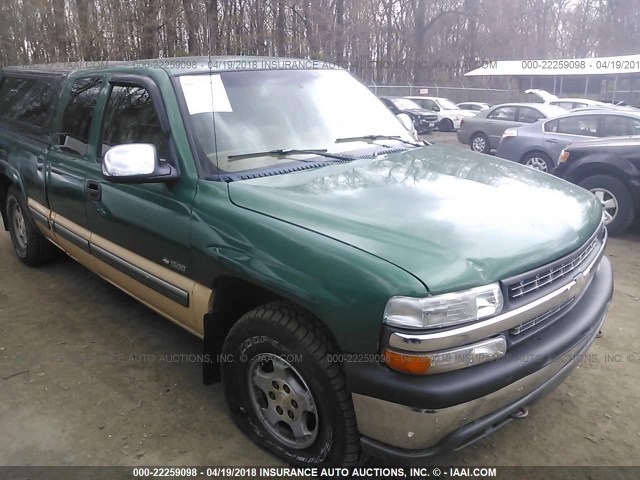 2GCEK19T2X1104944 - 1999 CHEVROLET SILVERADO K1500 მწვანე ფოტო 1