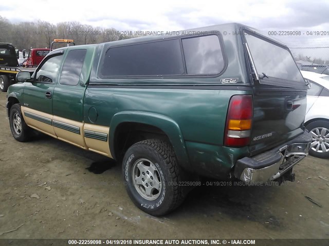 2GCEK19T2X1104944 - 1999 CHEVROLET SILVERADO K1500 მწვანე ფოტო 3