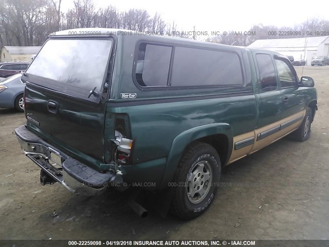 2GCEK19T2X1104944 - 1999 CHEVROLET SILVERADO K1500 მწვანე ფოტო 4