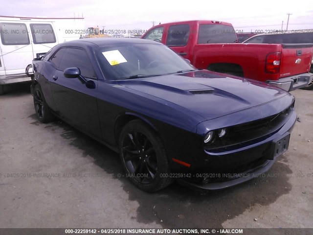 2C3CDZAG8GH236536 - 2016 DODGE CHALLENGER SXT Dark Blue photo 1