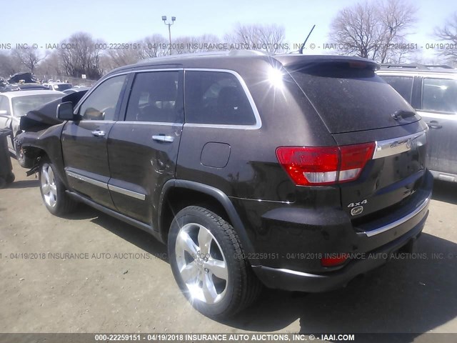 1C4RJFCTXCC214977 - 2012 JEEP GRAND CHEROKEE OVERLAND BLACK photo 3