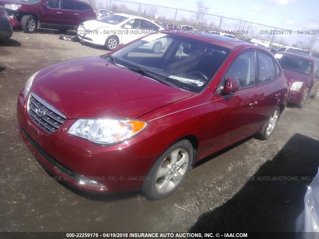 KMHDU46D18U412855 - 2008 HYUNDAI ELANTRA GLS/SE/LIMITED RED photo 2