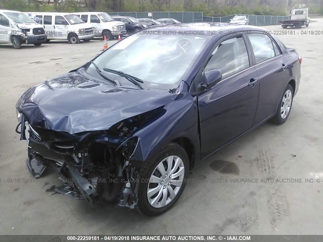 2T1BU4EE6DC957382 - 2013 TOYOTA COROLLA S/LE BLUE photo 2