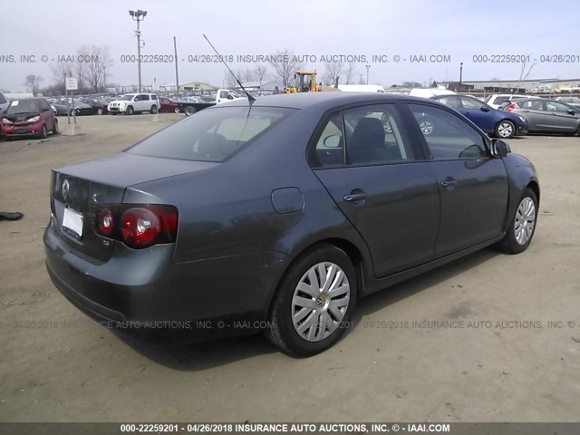 3VWJZ7AJ2AM026914 - 2010 VOLKSWAGEN JETTA S 灰色 照片 4