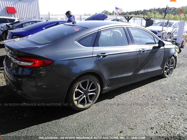 3FA6P0G77HR226322 - 2017 FORD FUSION S GRAY photo 4