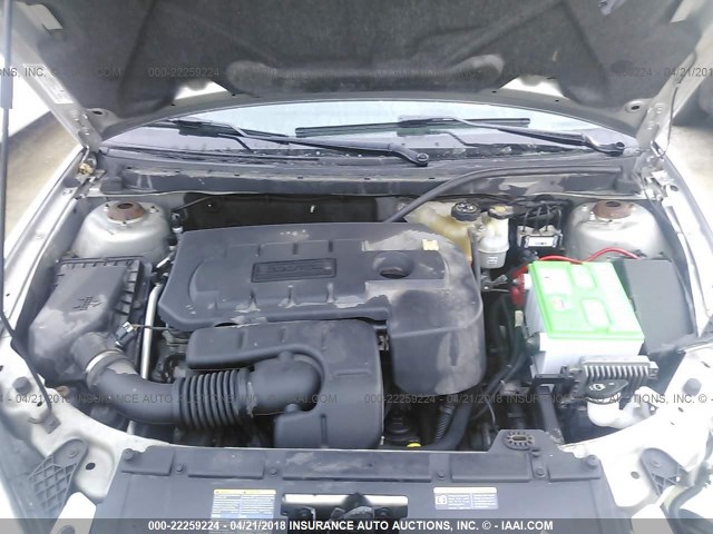 1G2ZF58B974108729 - 2007 PONTIAC G6 VALUE LEADER/BASE SILVER photo 10