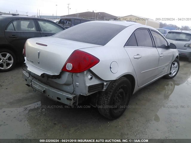1G2ZF58B974108729 - 2007 PONTIAC G6 VALUE LEADER/BASE SILVER photo 4