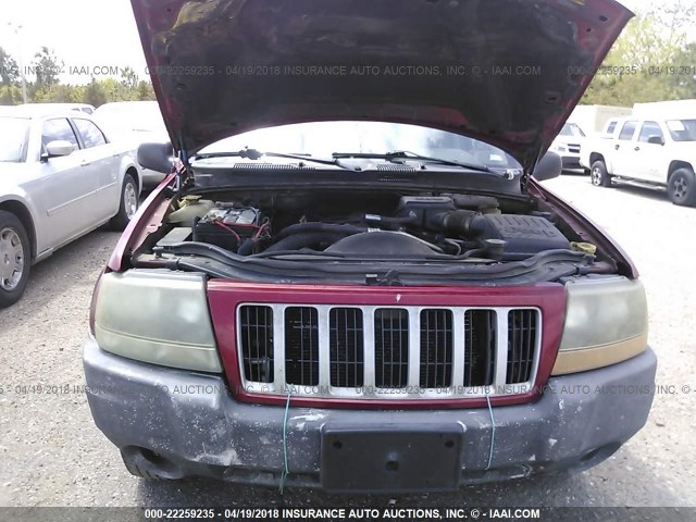 1J4GW48S04C153454 - 2004 JEEP GRAND CHEROKEE LAREDO/COLUMBIA/FREEDOM 红色 照片 10