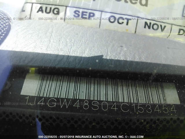 1J4GW48S04C153454 - 2004 JEEP GRAND CHEROKEE LAREDO/COLUMBIA/FREEDOM 红色 照片 9
