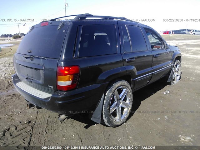 1J8GW68J04C253703 - 2004 JEEP GRAND CHEROKEE OVERLAND BLACK photo 4